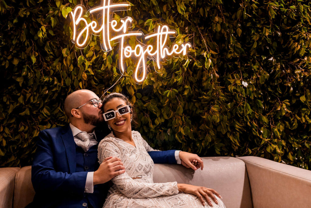 Casamento letreiro better together BH