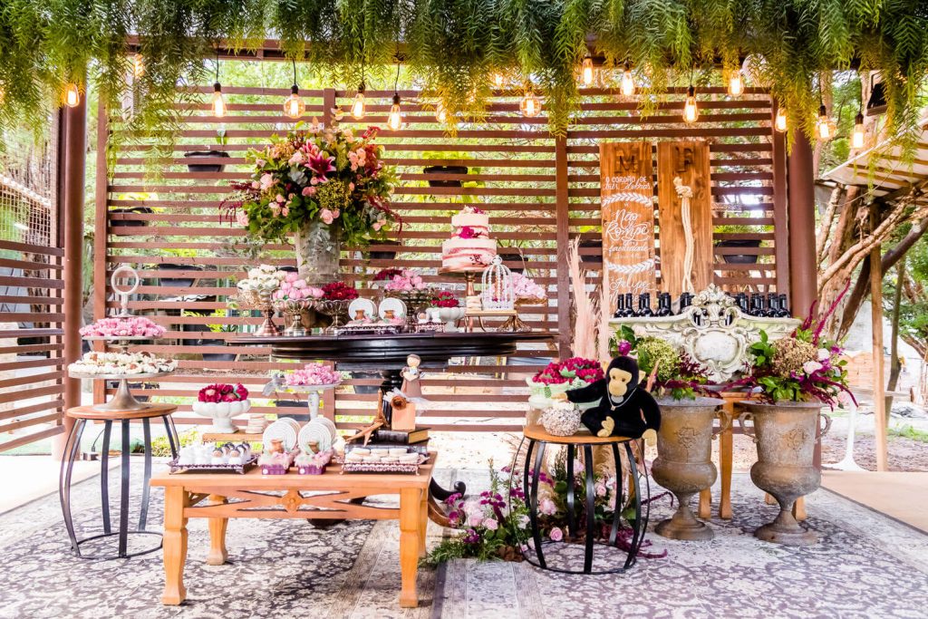 decoração de mini wedding em casa na Pampulha