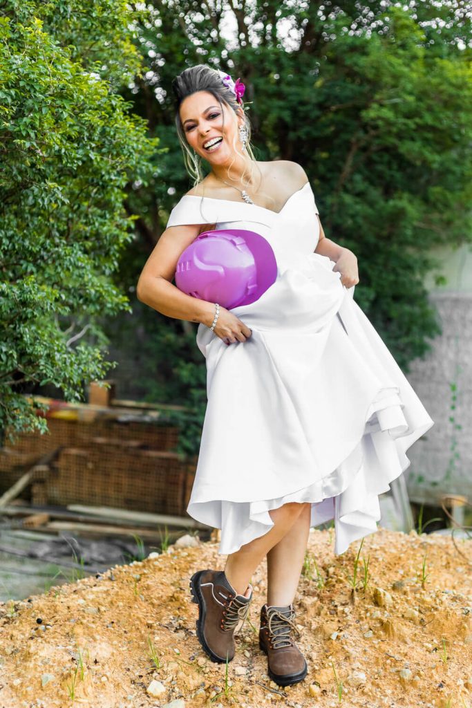 noiva engenheira mini wedding em casa na Pampulha