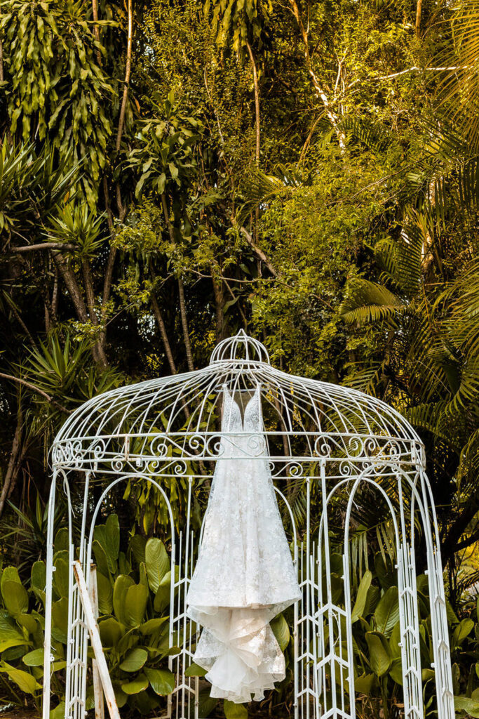 Vestido da noiva no casamento Salaberry Recepções