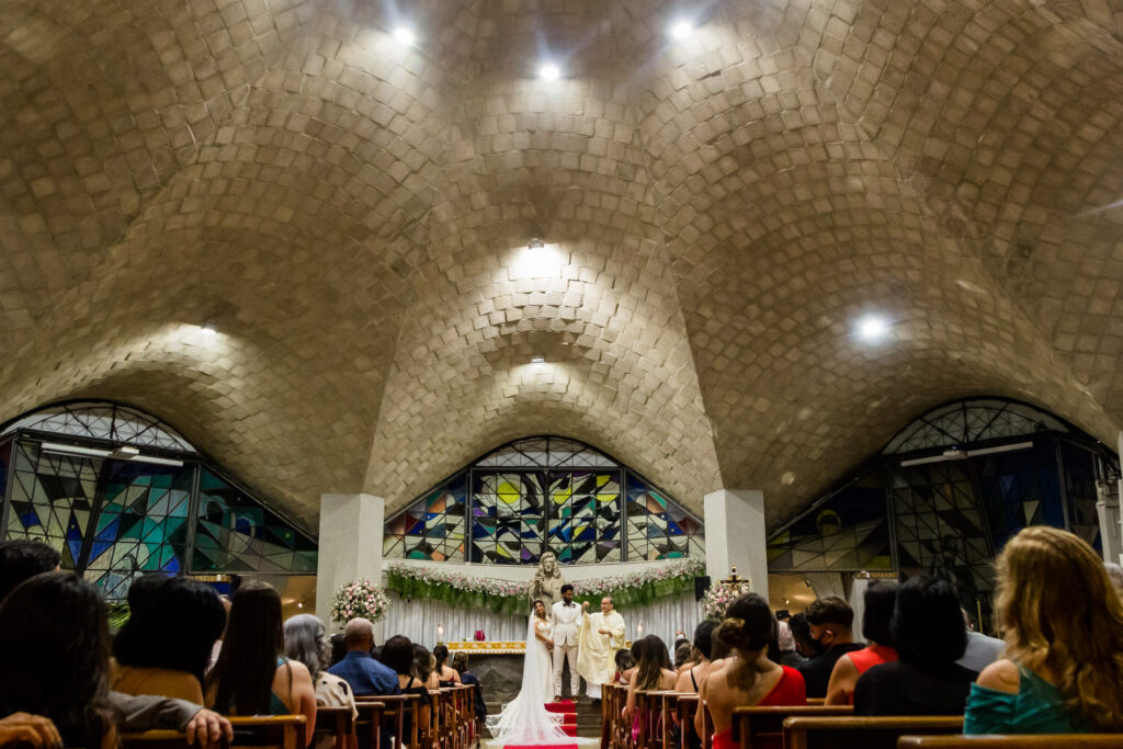 Casamento na Paróquia Nossa Senhora de Fátima, na Praça da Assembléia, em BH