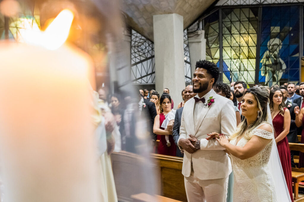 Casamento na Paróquia Nossa Senhora de Fátima, na Praça da Assembléia, em BH