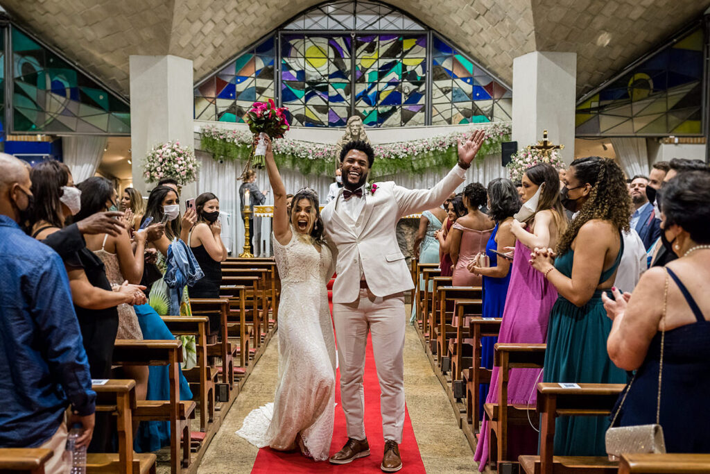Casamento na Paróquia Nossa Senhora de Fátima, na Praça da Assembléia, em BH