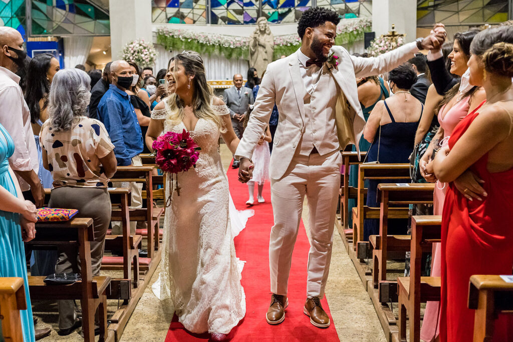 Casamento na Paróquia Nossa Senhora de Fátima, na Praça da Assembléia, em BH