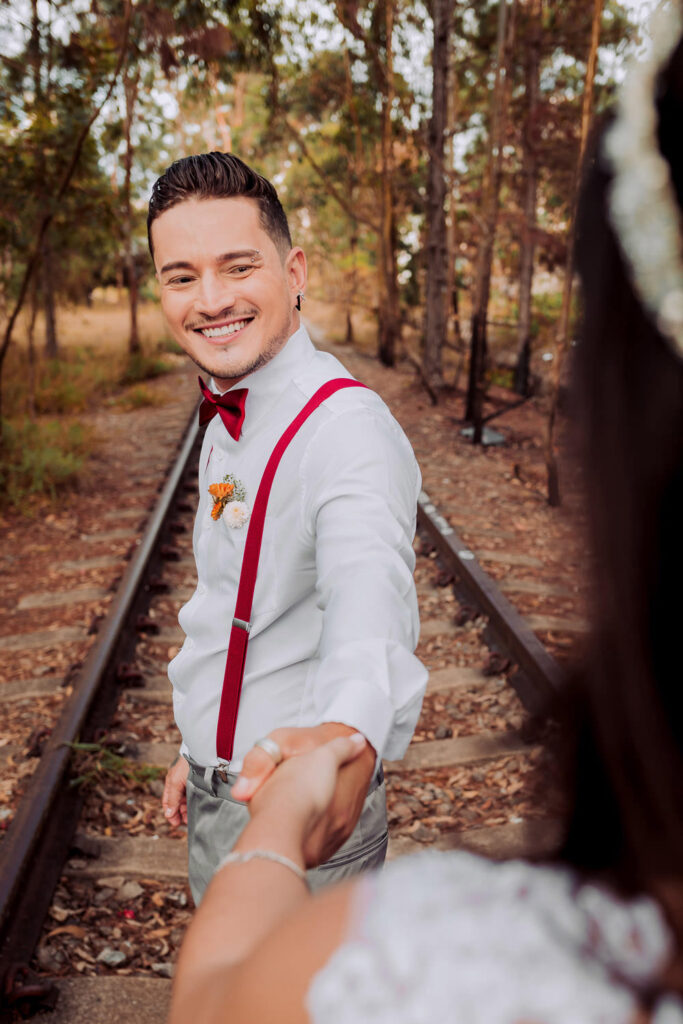 Ensaio pos wedding na Linha de Trem - Parque Linear - Belvedere, em BH