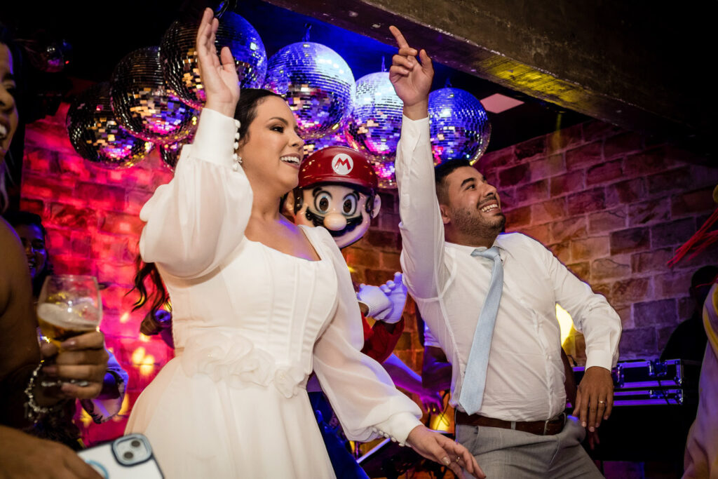 Festa de casamento no Espaço 158, em BH