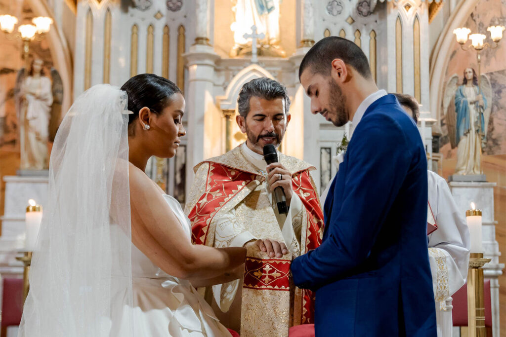 Casamento na Basílica Nossa Senhora de Lourde, em Belo Horizonte/MG